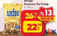 AMİGO KIZARMIŞ YER FISTIĞI 150 G AMİGO KIZARMIŞ YER FISTIĞI 150 G